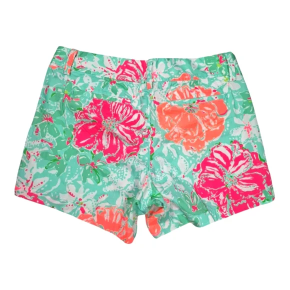 Lilly Pulitzer Women's The Callahan Short Mint Green Pink Floral Size 10 NWT